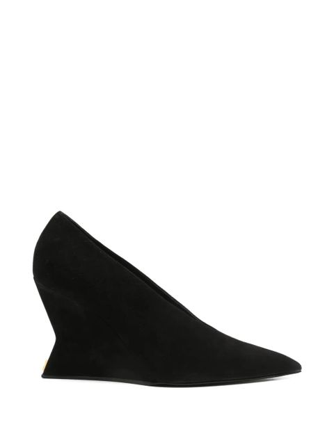 Balmain suede wedge-heel pumps - Black - zdjęcie produktu nr 1