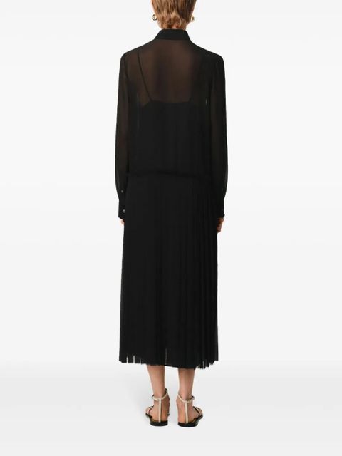 AMI Paris pleated maxi dress - Black