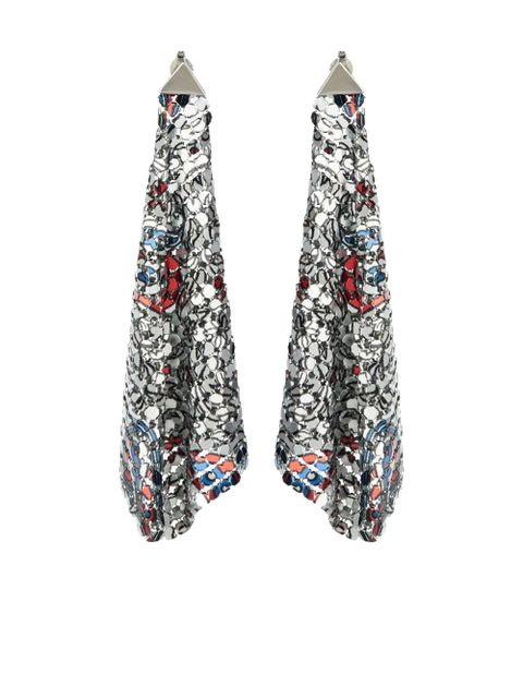 Rabanne patterned drop earrings - Silver