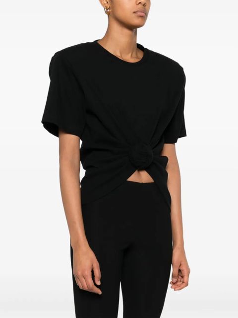 Magda Butrym knot-detail T-shirt - Black