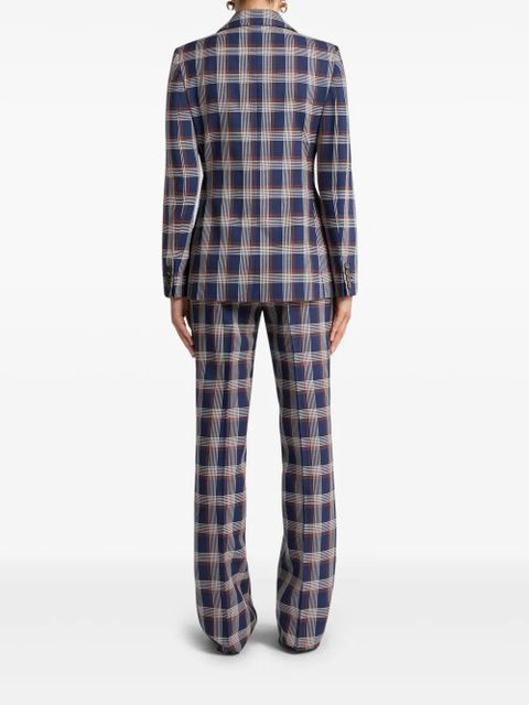 ETRO check tweed blazer - Blue