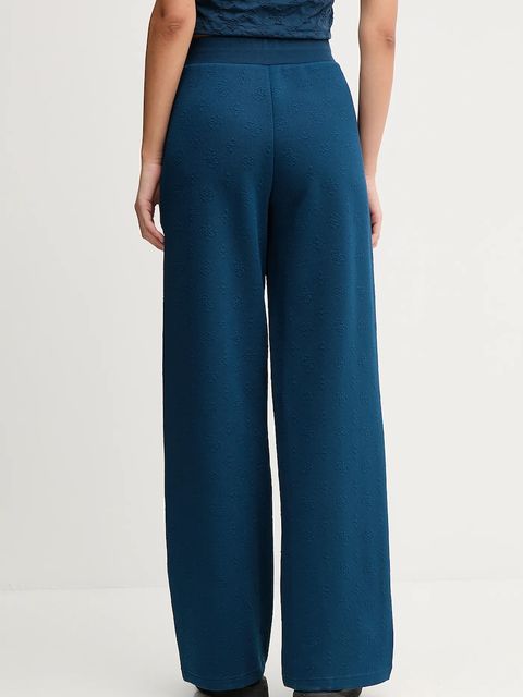 Guess spodnie dresowe PEONY damskie kolor niebieski gładkie V5YB19 KBSL2