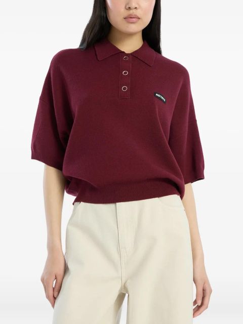 ROTATE BIRGER CHRISTENSEN logo-patch polo top - Red
