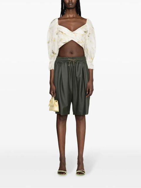 ZIMMERMANN Acacia Birds-print cropped blouse - Neutrals - zdjęcie produktu nr 2