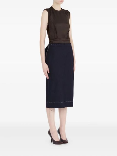 Maison Margiela panelled midi dress - Blue
