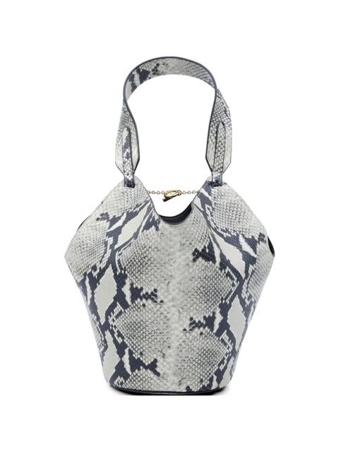 KHAITE mini Lotus snakeskin-embossed tote bag - Neutrals - zdjęcie produktu nr 1