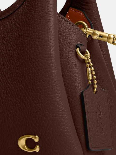 Coach torebka skórzana Lana 19 kolor brązowy CCY32