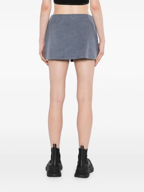 Alexander Wang pleated wrap mini skirt - Blue