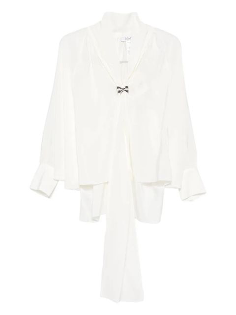 Max Mara bow-detail silk top - White - zdjęcie produktu nr 1