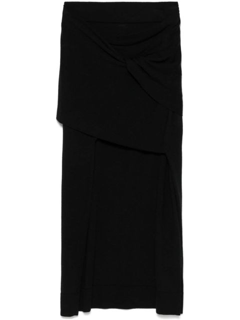 TOTEME draped midi skirt - Black - zdjęcie produktu nr 1