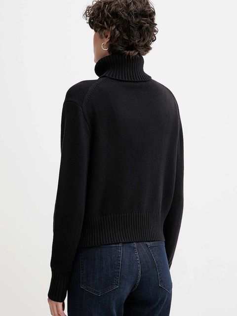 Calvin Klein Jeans sweter damski kolor czarny z golfem LV047D354G