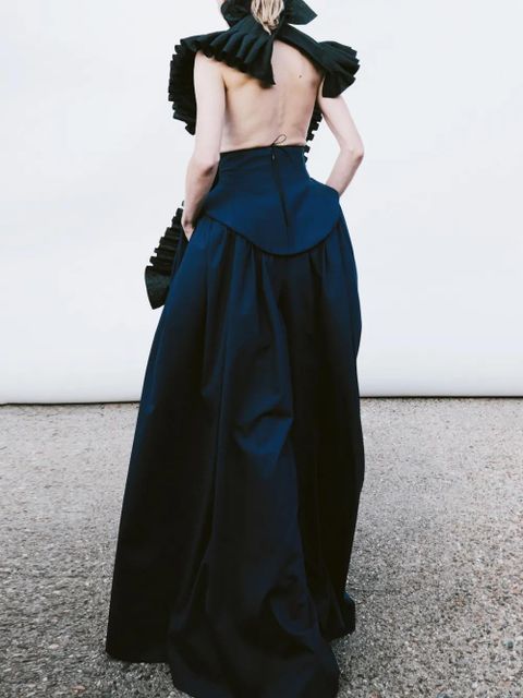 A.W.A.K.E. Mode ruffled top - Black