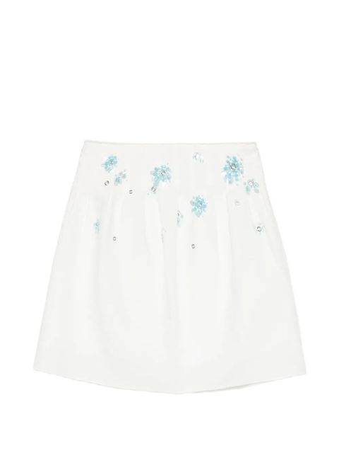 SHUSHU/TONG sequin-embellished mini skirt - White - zdjęcie produktu nr 1