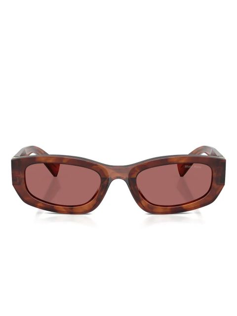 Miu Miu Eyewear logo-detail sunglasses - Brown