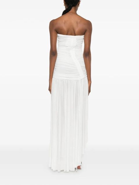 Christopher Esber Arced ruched asymmetric dress - White