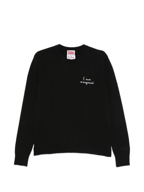 MC2 Saint Barth embroidery long-sleeved sweater - Black - zdjęcie produktu nr 1