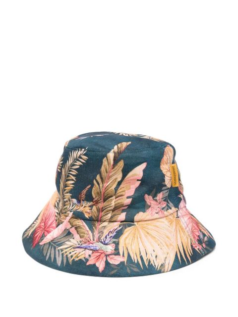 ZIMMERMANN printed canvas bucket hat - Blue - zdjęcie produktu nr 1