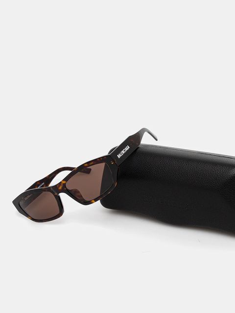 Balenciaga okulary przeciwsłoneczne kolor brązowy BB0448SK