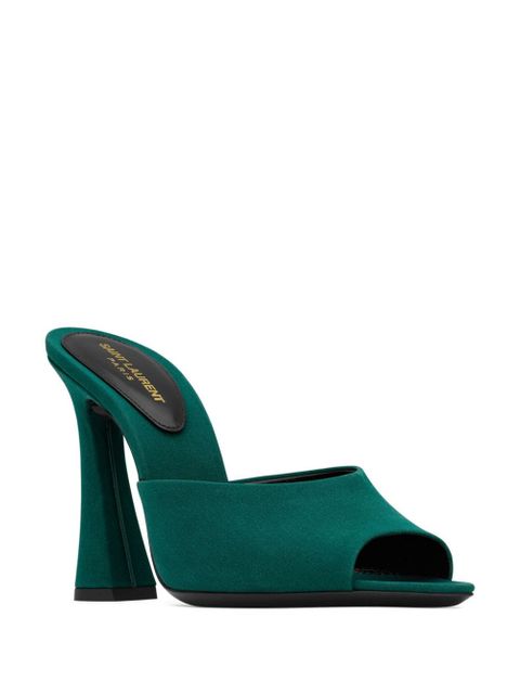 Saint Laurent 105mm Suite silk sandals - Green - zdjęcie produktu nr 2