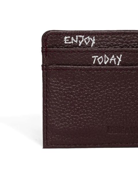 Zadig&Voltaire leather logo-plaque cardholder - Brown