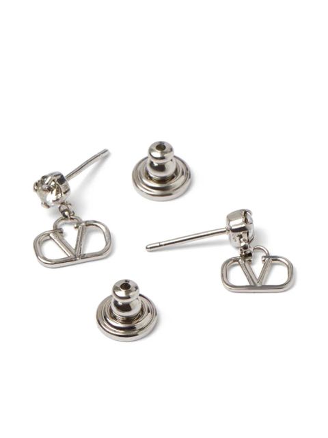 Valentino Garavani VLogo Signature drop earrings - Silver