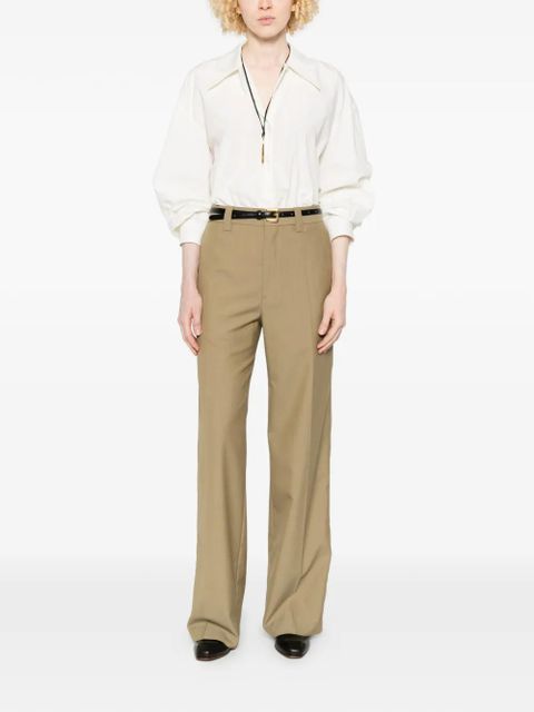 LEMAIRE straight tailored trousers - Green - zdjęcie produktu nr 1