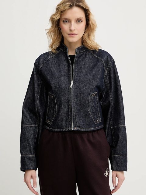 Calvin Klein Jeans kurtka jeansowa kolor czarny przejściowa LV047E731G - zdjęcie produktu nr 1