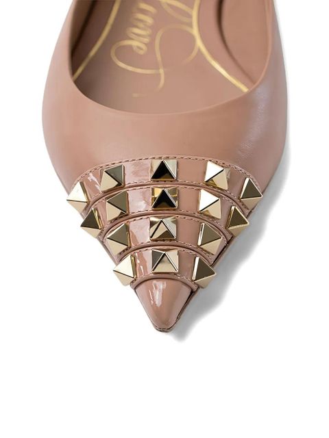 Valentino Garavani studded-embellishment ballet flats - Neutrals