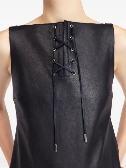 16Arlington lace-up leather true dress - Black