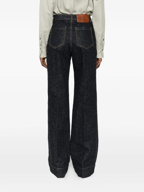 Victoria Beckham Alina logo-patch jeans - Blue