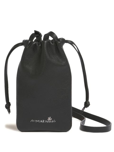 Marni embroidered-logo phone holder - Black - zdjęcie produktu nr 1