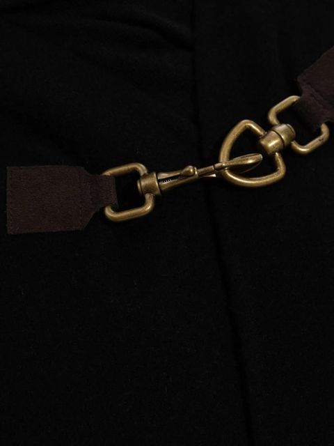 Burberry fringed wool poncho - Black