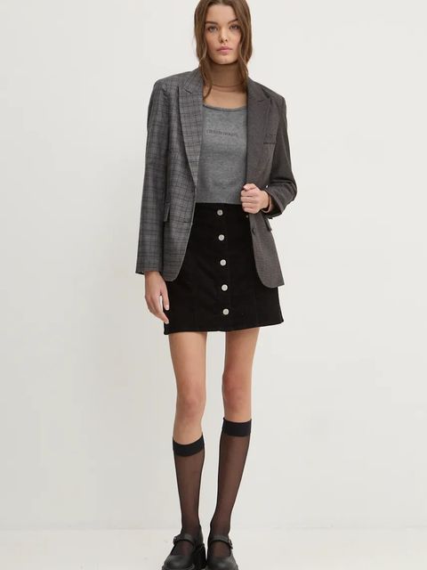 Guess Jeans top z domieszką jedwabiu - zdjęcie produktu nr 1