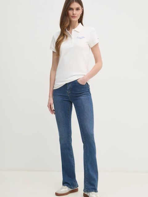 Tommy Hilfiger polo damski kolor biały WW0WW45429