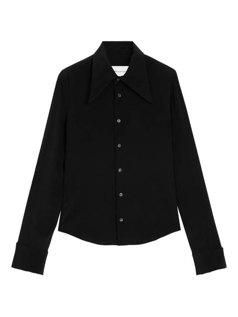 AMI Paris sharp-collar crepe shirt - Black - zdjęcie produktu nr 1