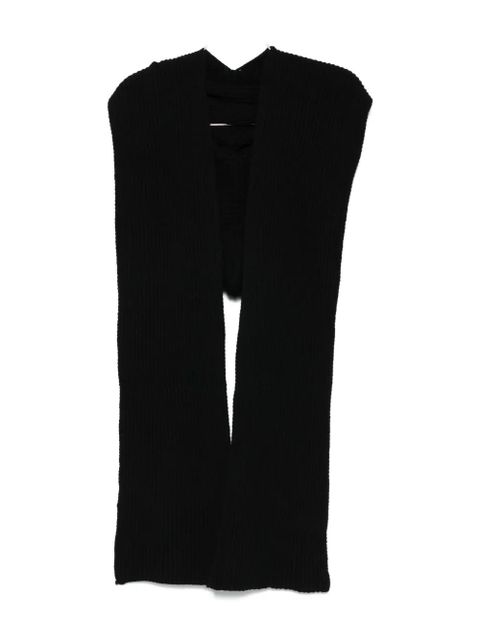 SOLOTRE rib-knit scarf - Black
