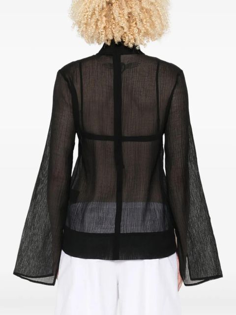 TOTEME high-neck embellished top - Black