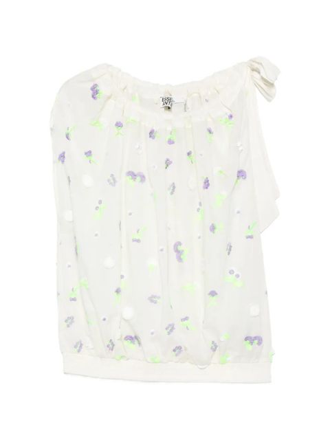 Essentiel Antwerp Jomme floral-embroidered top - Neutrals - zdjęcie produktu nr 1