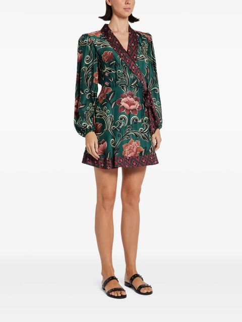 FARM Rio floral-print mini dress - Green