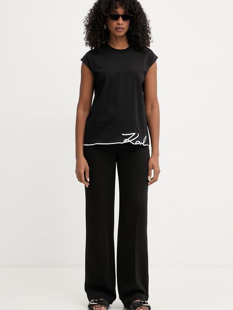 Karl Lagerfeld top damski bawełniany - zdjęcie produktu nr 1