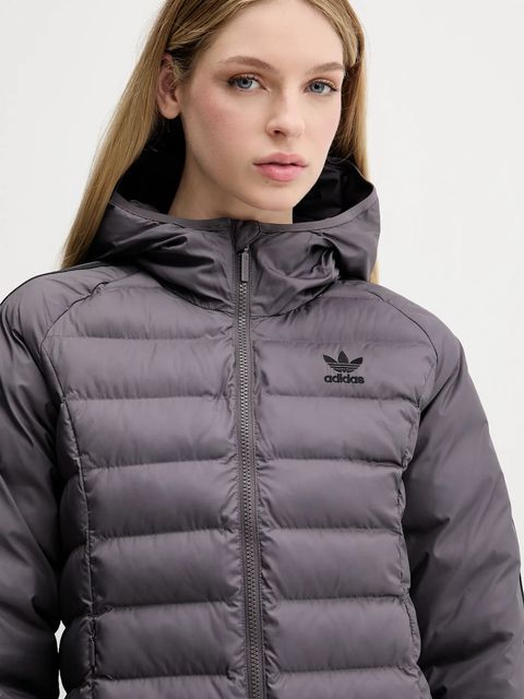adidas Originals kurtka Slim Jacket kolor szary przejściowa JX2938