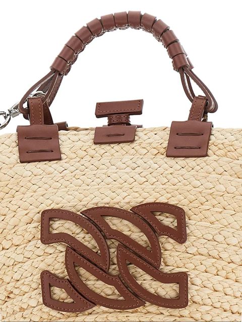 Casadei Panara woven straw tote bag - Neutrals