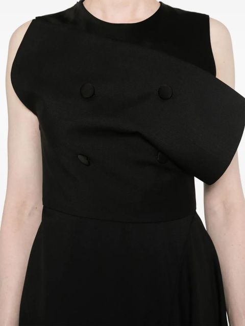 Givenchy asymmetric midi dress - Black