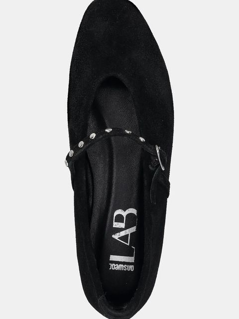 Answear.LAB baleriny zamszowe kolor czarny