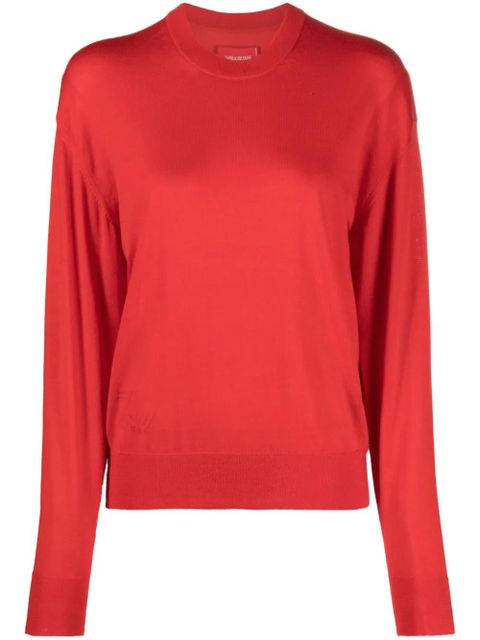 Zadig&Voltaire Emma cut-out-sleeves wool jumper - Red - zdjęcie produktu nr 1