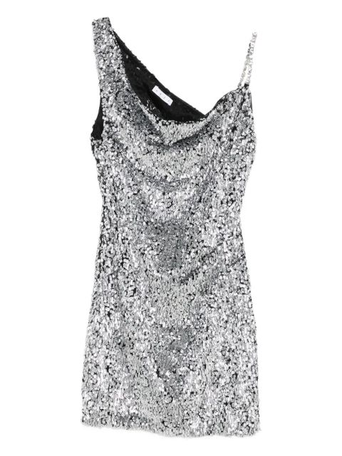 AREA sequin-embellished one-shoulder dress - Silver - zdjęcie produktu nr 1