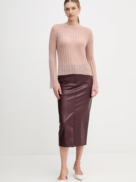 Hoss Intropia sweter z dodatkiem wełny damski kolor różowy lekki 6382016