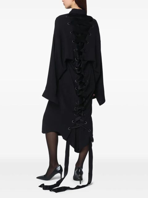 Balenciaga lace-up back dress - Black