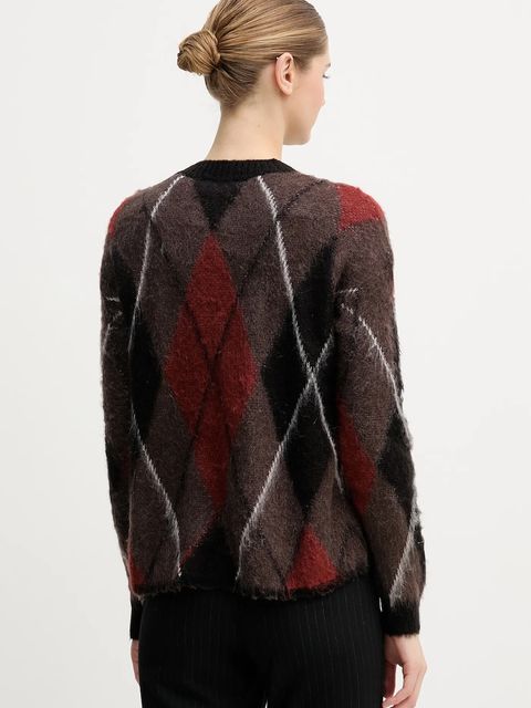 Sisley sweter z dodatkiem moheru damski kolor brązowy lekki 1TQ1L106Z