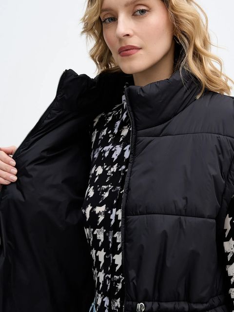 Sisley bezrękawnik kolor czarny przejściowy 6G6HW800Y